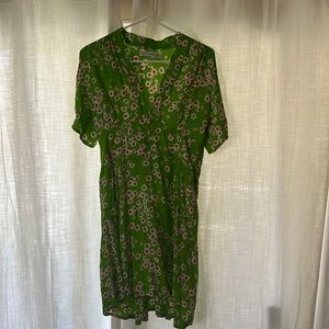 Floral dress, shirt, cute buttons, green, pink white, FAITHFUL THE BRAND, size 4